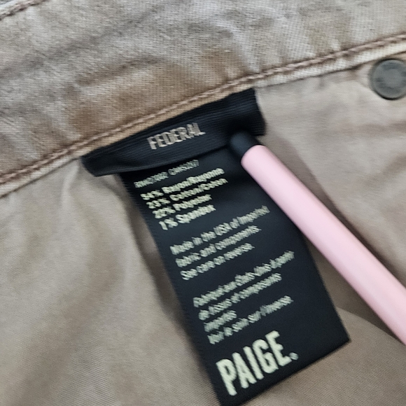 PAIGE  Federal Straigth  Slim Fit Khaki Jeans - Picture 7 of 13